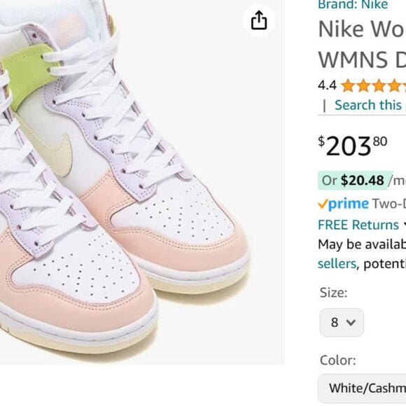Nike Womens Dunk High - Lemon Twist WMNS DD1869 - Picture 3 of 3